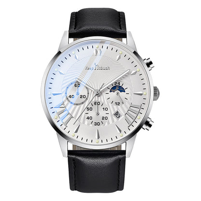 Multifunctional Business Men's Watch Luminous Waterproof Six-pin